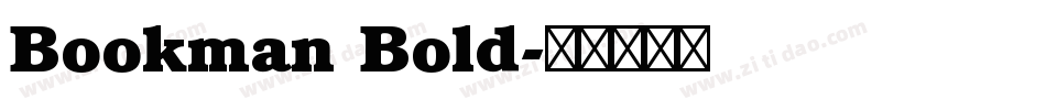 Bookman Bold字体转换